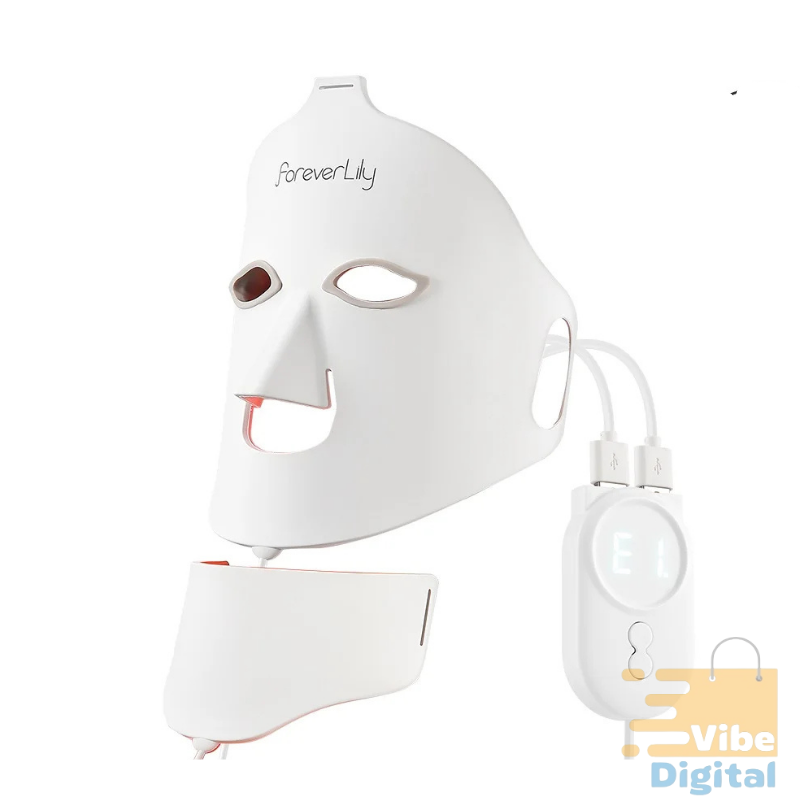 Forever Lily - Máscara LED Rejuvenescedora + pescoço [Elimine as rugas e linhas de expressão com apenas 15 minutos do seu dia]