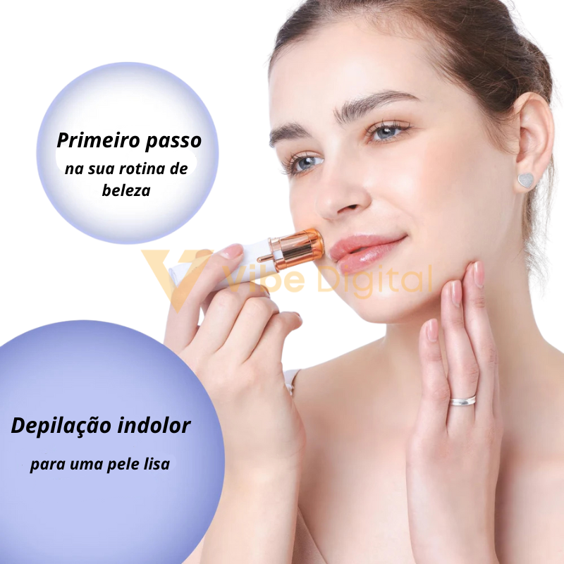 Electric Hair Shaver - [Remova pelos faciais rapidamente, sem dor e com total praticidade!]