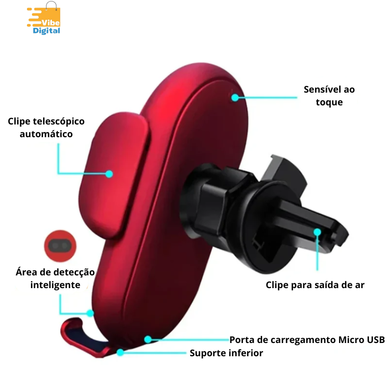 Fashion - Suporte Para Celular + carregamento em indução inteligente 2 em 1 [rotação 360°, fácil usar]