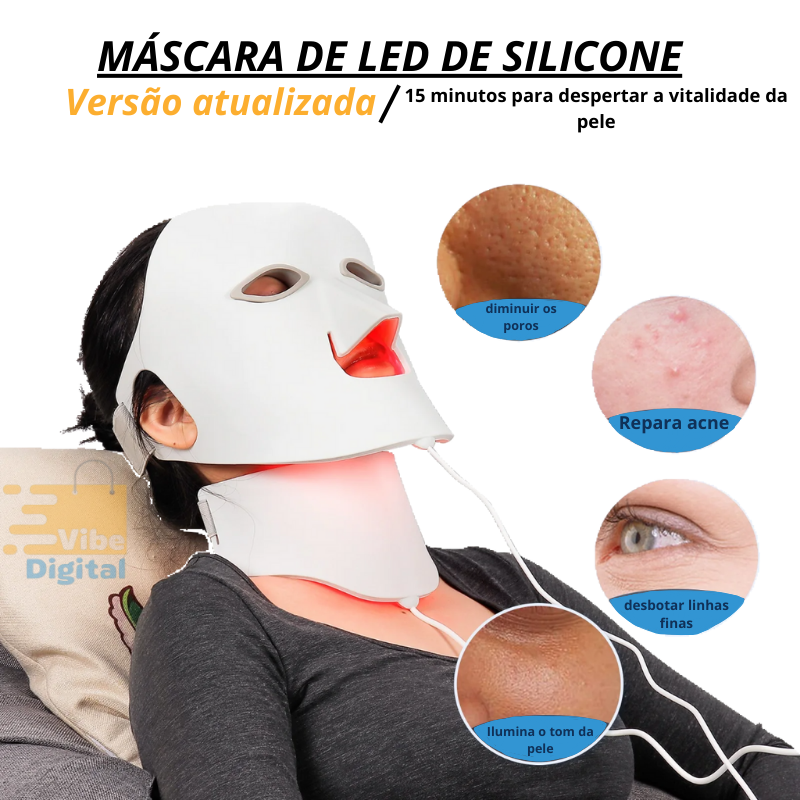 Forever Lily - Máscara LED Rejuvenescedora + pescoço [Elimine as rugas e linhas de expressão com apenas 15 minutos do seu dia]