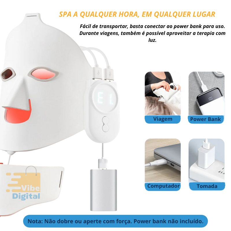 Forever Lily - Máscara LED Rejuvenescedora + pescoço [Elimine as rugas e linhas de expressão com apenas 15 minutos do seu dia]