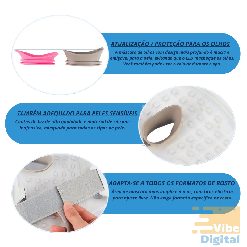 Forever Lily - Máscara LED Rejuvenescedora + pescoço [Elimine as rugas e linhas de expressão com apenas 15 minutos do seu dia]
