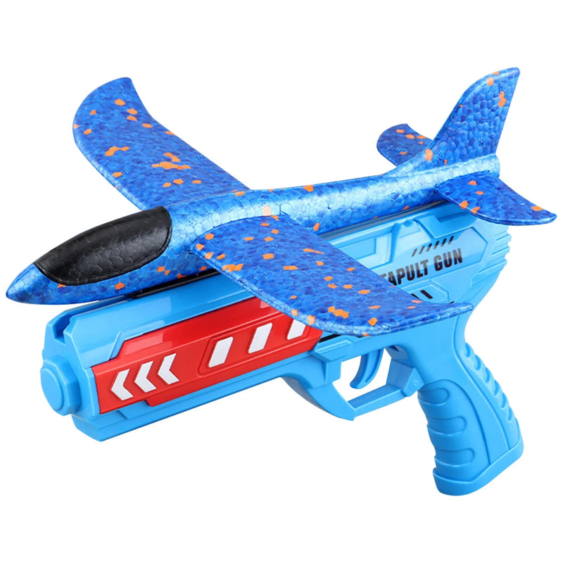 Kit Completo Lançador de Avião + Avião AeroSpeed  [Diversão ao ar livre com voos incríveis,facil do usar]