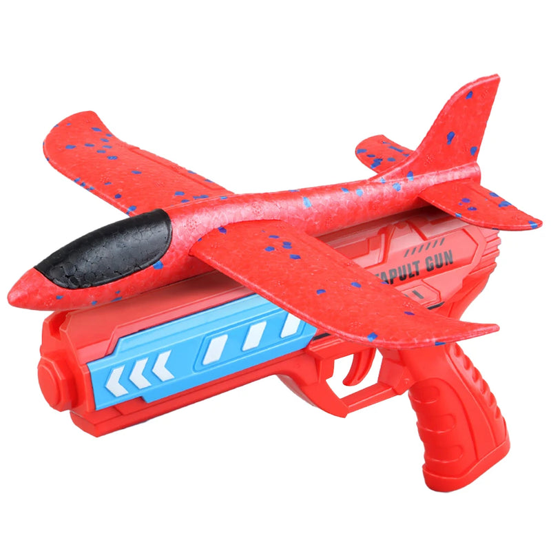 Kit Completo Lançador de Avião + Avião AeroSpeed  [Diversão ao ar livre com voos incríveis,facil do usar]